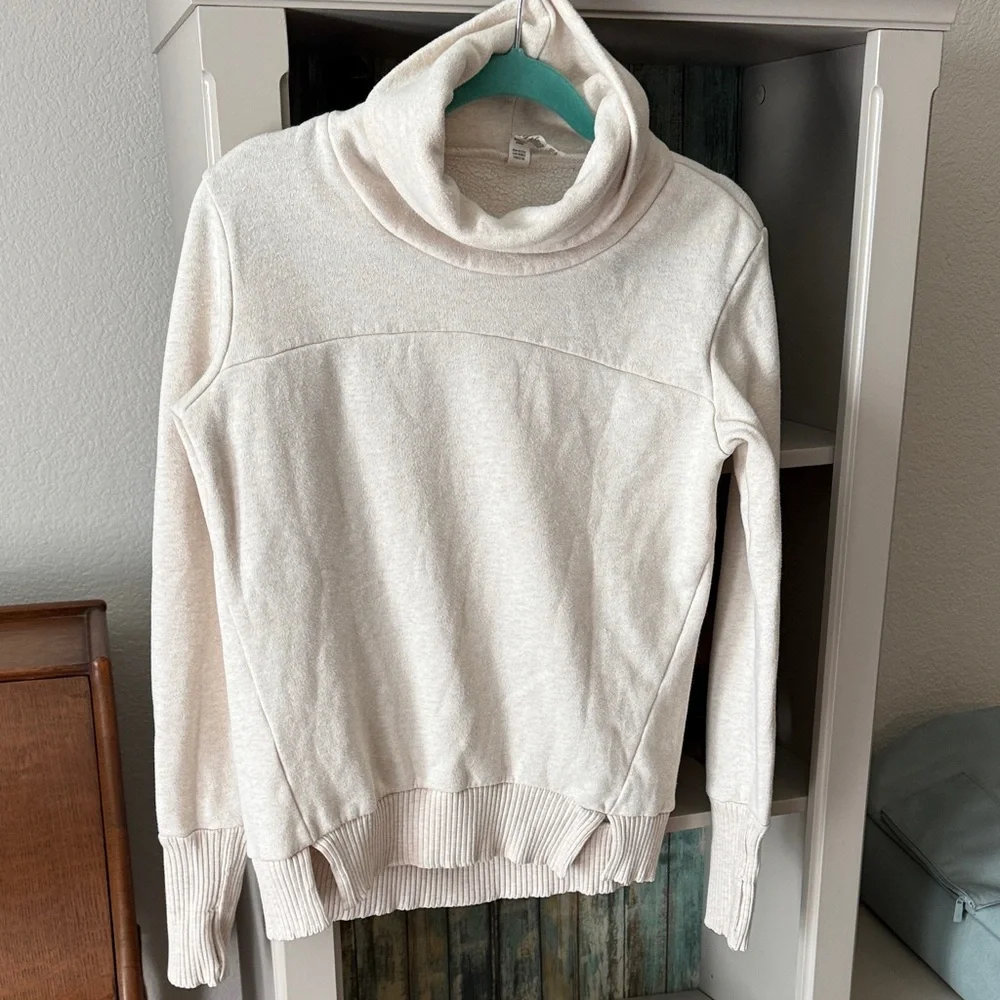 ALO Yoga Cream Cowl Neck Sweater